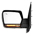 Driver and Passenger Side Mirrors, Non-Towing, Power, Power Folding, Heated, Chrome, In-housing Signal Light, With memory, With Puddle Light, No Auto-Dimming, No Blind Spot Feature