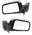 Driver and Passenger Side Mirrors, Power Adjust, Manual Folding, Heated, Chrome, No Signal Light, With memory, With Puddle Light, No Auto-Dimming, No Blind Spot Feature