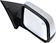 Driver and Passenger Side Mirrors, Power Adjust, Manual Folding, Heated, Chrome, No Signal Light, With memory, With Puddle Light, No Auto-Dimming, No Blind Spot Feature