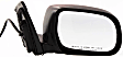 Driver and Passenger Side Mirrors, with Memory, No Signal Light, Blind Spot Feature, Puddle Light, and Auto-Dimming, RH - Manual Adjust, LH - Power, Heated, Paintable, Manual Folding, Base Model