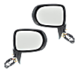 Driver and Passenger Side Non-Towing Mirrors, Power Adjust, Manual Folding, Heated, Paintable, In-housing Signal Light, With memory, With Puddle Light, No Auto-Dimming, No Blind Spot Feature