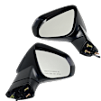 2015-2017 Lexus NX200t - Driver and Passenger Side Mirrors, Power, Manual Folding, Heated, Paintable, In-housing Signal Light, With memory, No Puddle Light, No Auto-Dimming, No Blind Spot Feature