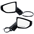 Driver and Passenger Side Mirror, Power Adjust, Heated, Manual Folding, Paintable, In-housing Signal Light, With Memory, No Puddle Light, No Auto-Dim, With Blind Spot Detection in Glass