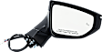 Driver and Passenger Side Mirror, Power Adjust, Heated, Manual Folding, Paintable, In-housing Signal Light, With Memory, No Puddle Light, No Auto-Dim, With Blind Spot Detection in Glass