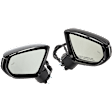 Driver and Passenger Side Mirror, Power Adjust, Heated, Manual Folding, Paintable, In-housing Signal Light, With Memory, No Puddle Light, No Auto-Dim, With Blind Spot Detection in Glass