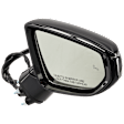 Driver and Passenger Side Mirror, Power Adjust, Heated, Manual Folding, Paintable, In-housing Signal Light, With Memory, No Puddle Light, No Auto-Dim, With Blind Spot Detection in Glass
