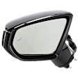 Driver and Passenger Side Mirror, Power Adjust, Heated, Manual Folding, Paintable, In-housing Signal Light, With Memory, No Puddle Light, No Auto-Dim, With Blind Spot Detection in Glass