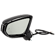 Driver and Passenger Side Mirror, Power Adjust, Heated, Manual Folding, Paintable, In-housing Signal Light, No Memory, No Puddle Light, No Auto-Dim, With Blind Spot Detection in Glass