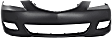 2004 Mazda 3 - Front and Rear Primed Bumper Cover, Sedan, For Models With Standard Bumper