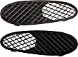 Front, Driver and Passenger Side, Outer Bumper Grilles, Black