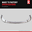 Front, Driver and Passenger Side Bumper Trims, Chrome