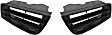 Driver and Passenger Side Grille Assemblies, Black Shell and Insert, Grille