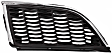Driver and Passenger Side Grille Assemblies, Chrome Shell with Painted Silver Gray Insert, Grille