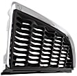 Driver and Passenger Side Grille Assemblies, Chrome Shell with Painted Silver Gray Insert, Grille