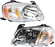 Driver and Passenger Side Halogen Headlight, With bulb(s), OE Replacement