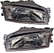 Driver and Passenger Side Headlights, with Bulbs, Halogen, Sedan