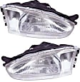 Driver and Passenger Side Halogen Headlight, With bulb(s), OE Replacement