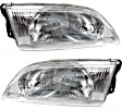 Driver and Passenger Side Halogen Headlight, With bulb(s), OE Replacement