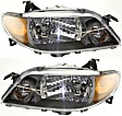 2001-2003 Mazda Protege - Driver and Passenger Side Halogen Headlight, With bulb(s), OE Replacement