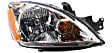 Driver and Passenger Side Halogen Headlight, With bulb(s), OE Replacement
