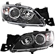 2004-2009 Mazda 3 - Driver and Passenger Side Headlights, without Bulbs, Halogen, Sedan