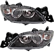 2008 Mazda 3 - Driver and Passenger Side Halogen Headlight, Without bulb(s), Sedan, OE Replacement, CAPA Certified