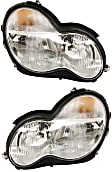 Driver and Passenger Side Halogen Headlight, With bulb(s), OE Replacement