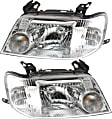 2005-2007 Mercury Mariner - Driver and Passenger Side Halogen Headlight, With bulb(s), OE Replacement