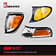 Driver and Passenger Side Halogen Corner Light, With bulb(s)