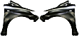 Front, Driver and Passenger Side Fenders, With turn signal light hole, For Models Without Rocker Moldings