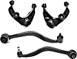 Front, Driver and Passenger Side, Upper and Lower Control Arms