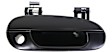 Front, Driver and Passenger Side Smooth Black Exterior Door Handle, With Key Hole