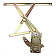 Front, Driver and Passenger Side Manual Window Regulator, Without Motor