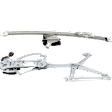 Front And Rear, Driver Side Power Window Regulator, With Motor