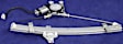 Front, Driver and Passenger Side Window Regulators, Power, With Motor