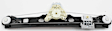 Rear, Driver and Passenger Side Power Window Regulator, Without Motor