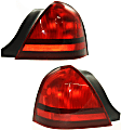Driver and Passenger Side Halogen Tail Light, Without bulb(s), OE Replacement