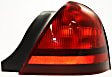 Driver and Passenger Side Halogen Tail Light, Without bulb(s), OE Replacement