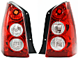 Driver and Passenger Side Halogen Tail Light, Without bulb(s), OE Replacement