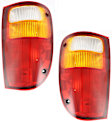 Driver and Passenger Side Halogen Tail Light, Without bulb(s), OE Replacement