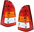 Driver and Passenger Side Halogen Tail Light, With bulb(s), OE Replacement