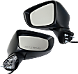 Driver and Passenger Side Mirror, Power Adjust, Heated, Manual Folding, Paintable, In-housing Signal Light, No Memory, No Puddle Light, No Auto-Dim, With Blind Spot Detection in Glass