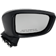 Driver and Passenger Side Mirrors, Power Adjust, Manual Folding, Non-Heated, Paintable, In-housing Signal Light, No Memory, Puddle Light, Auto-Dimming, and Blind Spot Feature, Mexico Built Vehicle