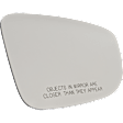 Driver and Passenger Side Mirror Glass, Non-Heated, No Blind Spot Feature