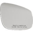 Driver Side and Passenger Side Mirror Glass, Heated, No Blind Spot Detection
