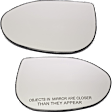 Driver and Passenger Side Mirror Glass, Non-Heated, No Blind Spot Feature