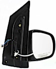 Driver and Passenger Side Mirrors, Power Adjust, Manual Folding, Heated, Textured Black, No Signal Light, No Memory, No Puddle Light, No Auto-Dimming, No Blind Spot Feature
