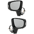 Driver and Passenger Side Mirror, Power Adjust, Non-Heated, Manual Folding, Paintable, In-housing Signal Light, No Memory, No Puddle Light, No Auto-Dimming, With Blind Spot Detection in Glass