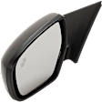 Driver and Passenger Side Mirror, Power Adjust, Heated, Manual Folding, Paintable, In-housing Signal Light, No Memory, No Puddle Light, No Auto-Dim, With Blind Spot Detection in Glass