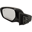 Driver and Passenger Side Mirror, Power Adjust, Heated, Manual Folding, Paintable, In-housing Signal Light, No Memory, No Puddle Light, No Auto-Dim, With Blind Spot Detection in Glass